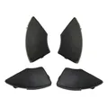 4 pezzi per Fiat-autoradio Cd-pulsante Trim Coperture adatte-per Fiat 500 Radio dal 2008 in poi-nero-auto Radio Cd Button- Trim