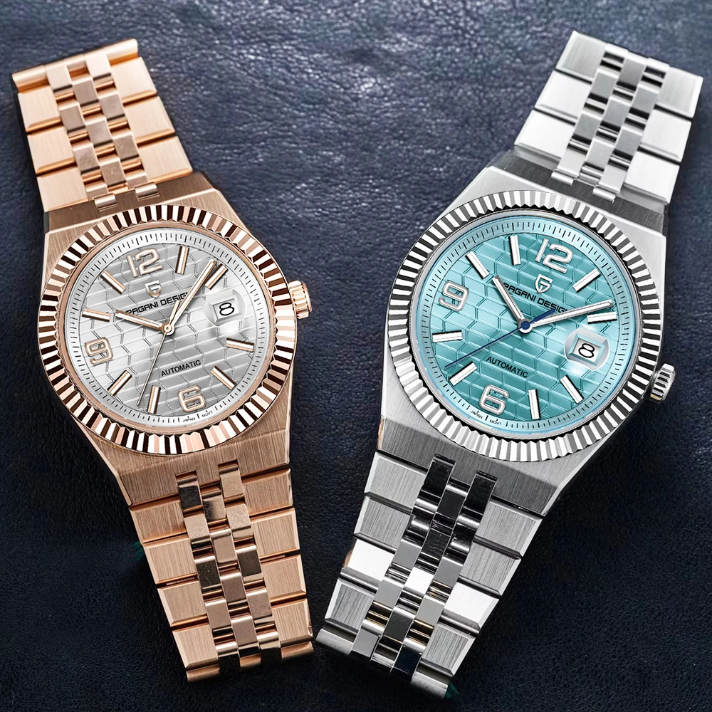 PAGANI DESIGN Luxuriöse mechanische Automatikuhr 2025, neue Edelstahl-wasserdichte, leuchtende Saphirglas-Business-Herrenuhr Image