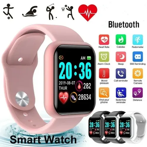 Y68 montre intelligente pour femmes hommes bandes de montre-Bracelet BT connecté lecteur de téléphone musique Fitness Sport Bracelet moniteur de sommeil d20 montres