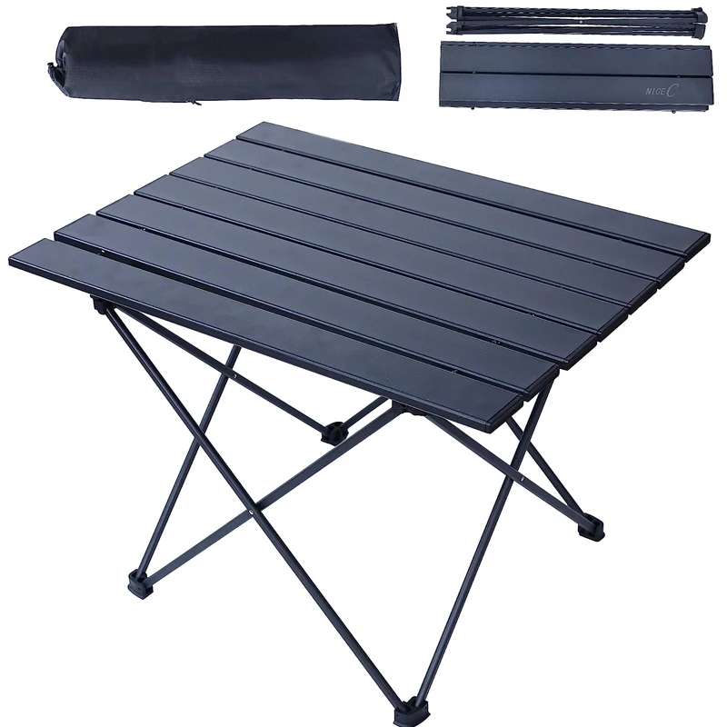 Tragbarer Camping-Klapptisch für Frühlingsrollen, Aluminiumlegierung, ultraleichter Tisch, Esstisch für Picknick, Wandern, Touristentisch