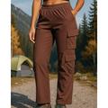 Per donna Pantaloni Cargo Pantaloni da escursionismo Esterno Vestibilità regolare Impermeabile Antivento Pantaloni Elastico in vita Nero Marrone Campeggio / Escursionismo Caccia Corsa S M L XL XXL