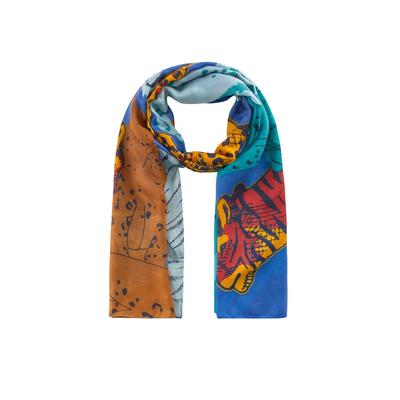 Codello Schal Plakative Leo- und Tiger-Motive blau Damen Image