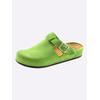 Hausschuh, Damen, Gr. 41, grün, Rindsleder, Basic, Schuhe