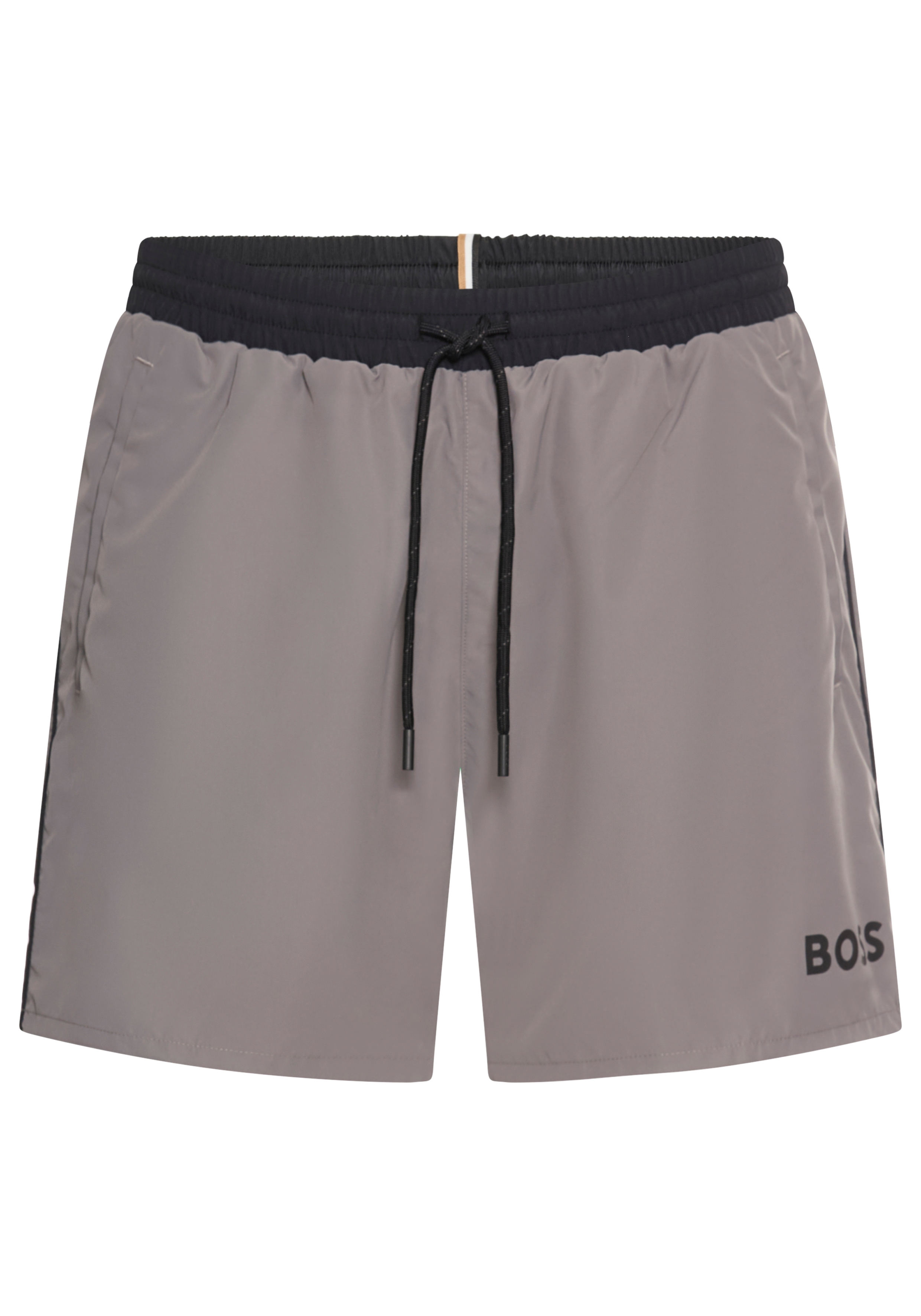 Badeshorts BOSS "Starfish", Herren, Gr. XXL (56), N-Gr, open grau 062, Microfaser, Microfaser, Badehosen, mit Kontraststreifen Image