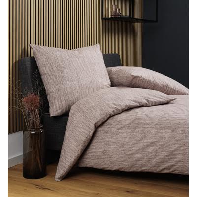 Bettwäsche JANINE "Soft-Cotton71000 0", kupfer mocha, B/L: 155cm x 220cm, , Linon, B/L: 80cm x 80cm, Linon, Obermaterial: 100% Baumwolle, Bettwäsche, mit Reissverschluss Image