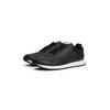 Sneaker TOMMY HILFIGER "NEW RUNNER EVA LTH ESS", Herren, Gr. 46, schwarz-weiß (schwarz, weiß), Leder, Lederimitat, sportlich, Schuhe, Freizeitschuh, Halbschuh, Schnürer mit sportiver Lochung
