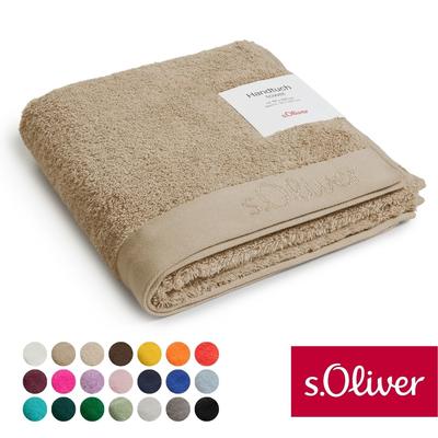 Handtuch S.OLIVER "s.Oliver, Premium Qualität, 600 gr/m², auch als Sets erhältlich", beige, B:50cm L:100cm, Walkfrottier, Obermaterial: 100% Baumwolle, Handtücher (Packung), große Farbauswahl, auch als Duschtuch, Waschhandschuh, Gästetuch Image
