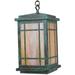 Gracie Oaks Kusiak 1-Light Outdoor Hanging Lantern Glass/Metal in Brown | 14.5 H x 8 W x 8 D in | Wayfair 40DDA2024A134E4FB485A8C9726C237A