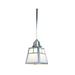 Red Barrel Studio® Lytarra A-line 1 - Light Lantern Geometric Pendant Glass, Crystal in Gray/Yellow | 6.75 H x 4.75 W x 4.25 D in | Wayfair