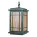 Gracie Oaks Kusiak 1-Light Outdoor Hanging Lantern Glass/Metal in Black | 14.5 H x 8 W x 8 D in | Wayfair 56A72E428B634B799671D221DED4A443