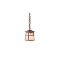 Arroyo Craftsman Raymond 1-Light Outdoor Hanging Lantern Glass/Metal in White/Black/Yellow | 8.88 H x 5.25 W x 5.25 D in | Wayfair RH-6WO-AB