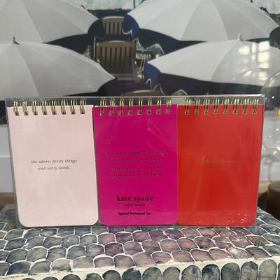 Kate Spade Office | Kate Spade Pink And Red Spiral Notepad Set | Color: Pink/Red | Size: Os