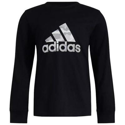 Adidas Shirts & Tops | Adidas Toddler Boys Round Neck Long Sleeve Graphic T-Shirt 5t Black | Color: Black | Size: 5tg