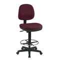 Office Star Products Mid-Back Drafting Chair Upholstered/Metal | 52 H x 21.25 W x 24.75 D in | Wayfair DC800-80