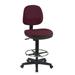 Office Star Products Mid-Back Drafting Chair 52.0 H x 21.25 W x 24.75 D in Upholstered/Metal in Interlink - Ink Blue | 21.25" W | Wayfair DC800-104