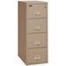 FireKing 4-Drawer Vertical Filing Cabinet Metal/Steel in Brown | 57 H x 21.3125 W x 32.0625 D in | Wayfair 4-2157-2 (tan) (w/ E-Lock)