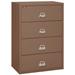 FireKing Fireproof 4-Drawer Vertical Filing Cabinet Metal/Steel in Brown | 52.75 H x 37.5 W x 22.125 D in | Wayfair 4-3822-C (tan) (w/ E-Lock)