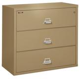 FireKing 3-Drawer Lateral File Cabinet Metal/Steel in Brown | 40.25 H x 44.5 W x 22.125 D in | Wayfair 3-4422-C (sand)