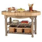 John Boos American Heritage Harvest Table Wood in Green | 36 H x 60 W x 30 D in | Wayfair CU-HAR60-BS