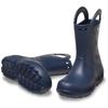 Gummistiefel CROCS "Handle It Rain Boot K", Kinder, Gr. 27, blau (navy), Croslite, casual, Schuhe, Regenstiefel, Matschstiefel mit Trageschlaufe