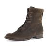 Schnürstiefelette GABOR, Damen, Gr. 42, braun (dunkelbraun), Veloursleder, unifarben, Basic, Schuhe, Blockabsatz, Schnürboots, Herbtboots mit herausnehmbarer Fußbett