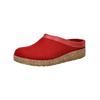 Hausschuh HAFLINGER "Haflinger Hausschuhe Filz", Herren, Gr. 43, rot (rubinrot), Filz, casual, Schuhe