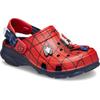 Clog CROCS "Spider Man All Terrain Clog K", Kinder, Gr. 23, blau (navy, rot), Croslite, casual, Schuhe, Hausschuh, Kindergartenschuh mit coolem Motiv