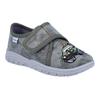 Hausschuh RICHTER "Mailo WMS: Mittel", Kinder, Gr. 31, grün (grün, grau), Baumwolle, casual, Schuhe, Klettschuh mit WMS, Größenschablone zum Download