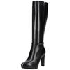 High-Heel-Stiefel NERO GIARDINI "Nero Giardini Stiefel Leder", Damen, Gr. 38, schwarz, Leder, casual, Schuhe
