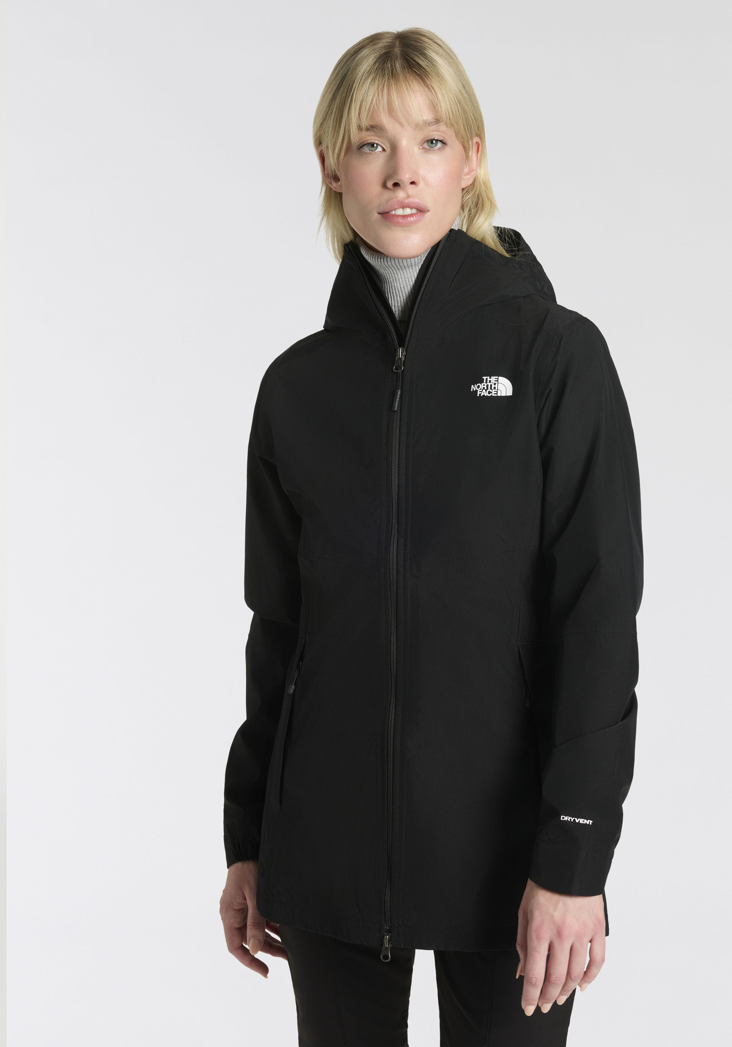 Funktionsmantel THE NORTH FACE "W HIKESTELLER PARKA SHELL JACKET", Damen, Gr. S, tnf schwarz, Obermaterial: 100% Polyester, Sportlich, Mäntel, Wasserdicht, winddicht, feminin – Übergangsjacke Image