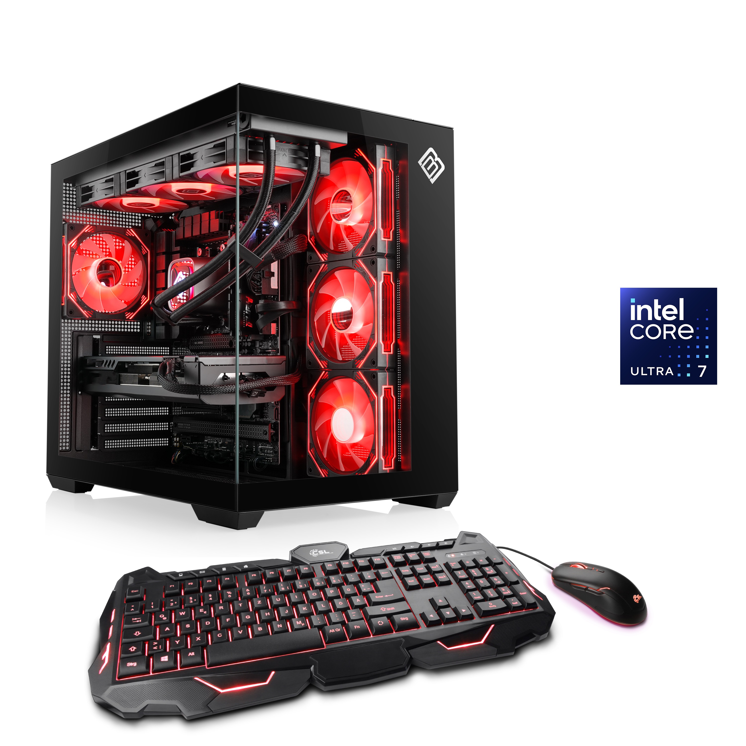 CSL PC "Vitrum Advanced V24551", schwarz, Microsoft Windows 11 Home (64 Bit), 32 GB RAM 1.000 GB SSD, Desktop-PCs, PC Image