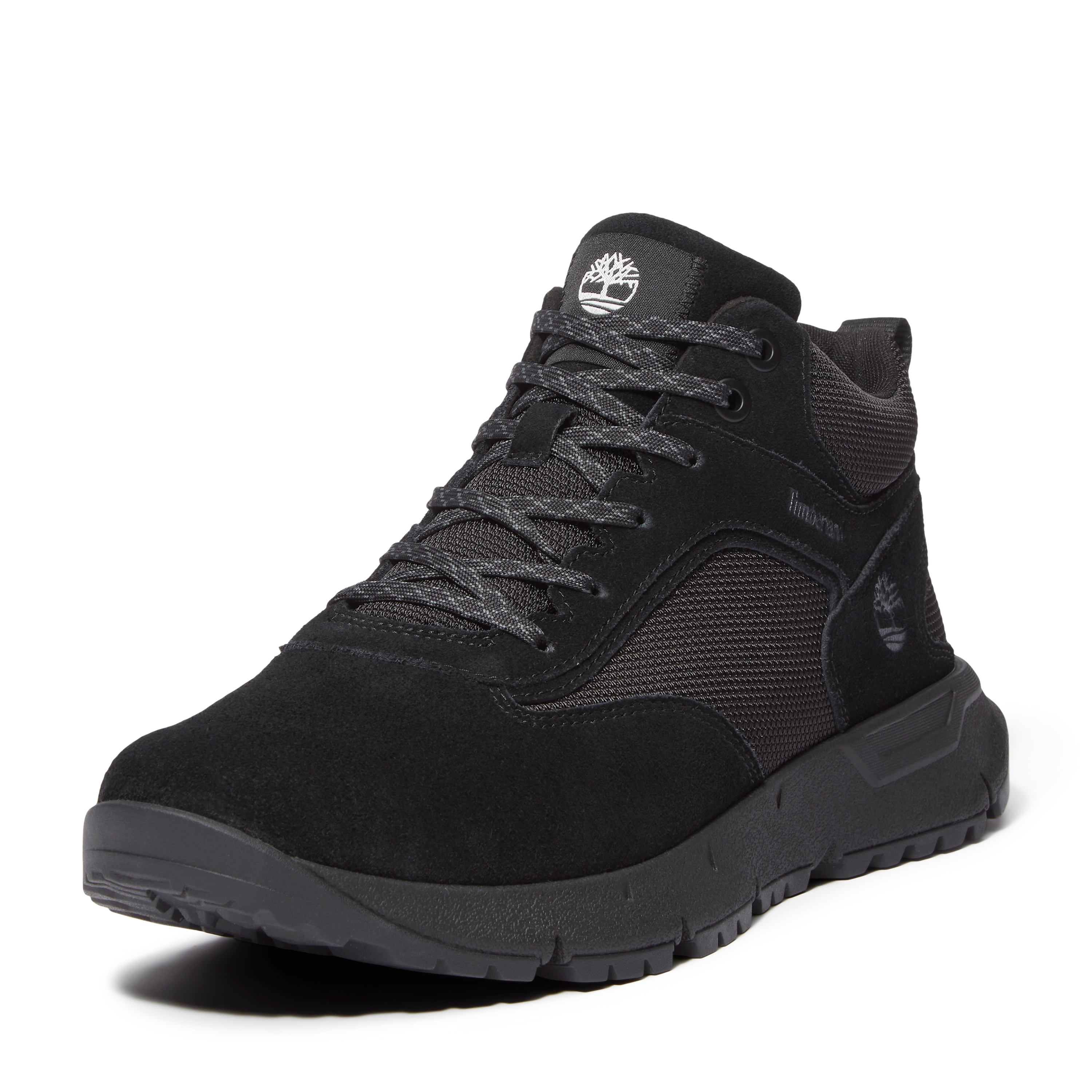 Schnürboots TIMBERLAND "VOYAGER PARKMID LACE UP SNEAKER", Herren, Gr. 47,5, schwarz suede, Leder, Schuhe Schnürboots, Winterschuhe, Sneakerboots, Winterboots