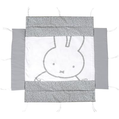 Laufgittereinlage ROBA "miffy", grau (grau, weiß), Obermaterial: 65% Polyester, 35% Baumwolle, Bettnestchen