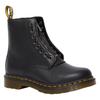 Schlupfboots DR. MARTENS "1461 Pascal 8 Eye Boot", Damen, Gr. 39, schwarz, Leder, modisch, Schuhe, Festivalboots, Schlupfboots mit Vorder-Reißverschluss