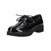 Mokassin PAUL GREEN "Paul Green Halbschuhe Leder", Damen, Gr. 40,5, schwarz (schwarz lack), Leder, casual, Schuhe