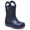 Gummistiefel CROCS "Handle It Rain Boot K", Kinder, Gr. 37, blau (navy), Croslite, casual, Schuhe, Regenstiefel, Matschstiefel mit Trageschlaufe