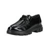Schnürschuh PAUL GREEN "Paul Green Halbschuhe Leder", Damen, Gr. 42,5, schwarz (schwarz lack), Leder, casual, Schuhe
