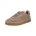 Sneaker TAMARIS "Tamaris Sneaker Veloursleder", Damen, Gr. 37, grau (taupe), Veloursleder, casual, Schuhe