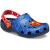 Clog CROCS "Superman Classic Clog K", Kinder, Gr. 28, blau (blau, rot), Croslite, kontrastfarbene Details, casual, Schuhe, Hausschuh, Kindergartenschuh mit coolem Motiv