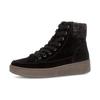 Schnürboots GABOR "DAVOS", Damen, Gr. 44, schwarz, Veloursleder, Textil, casual, Schuhe, Plateau, Schnürstiefelette in Komfortweite H (= sehr weit)
