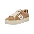 Sneaker TAMARIS "Tamaris Sneaker Veloursleder", Damen, Gr. 37, braun (camel), Veloursleder, casual, Schuhe