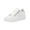 Plateausneaker RIEKER "Rieker Sneaker Glattleder", Damen, Gr. 41, weiß, Glattleder, casual, Schuhe
