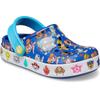 Clog CROCS "Paw Patrol Off Court Clog T", Kinder, Gr. 24, bunt (blau multi), Croslite, casual, Schuhe, Hausschuh, Kindergartenschuh mit coolem Motiv