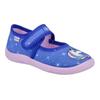 Hausschuh RICHTER "Mia WMS: Mittel", Kinder, Gr. 29, blau, Baumwolle, animal-print, casual, Schuhe, Kindergartenschuhe mit WMS, Größenschablone zum Download