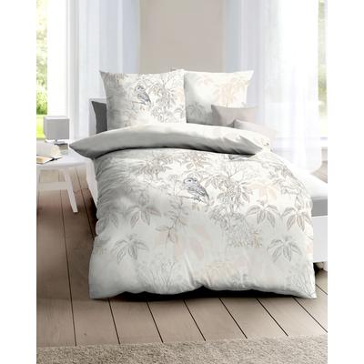Bettwäsche KAEPPEL "Schneeeule", beige (natur), B/L: 140cm x 200cm, Feinbiber, B/L: 70cm x 90cm, Feinbiber, Obermaterial: 100% Baumwolle, Bettwäsche Image