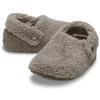 Hausschuh CROCS "Classic Cozzy Slipper K", Kinder, Gr. 36, braun, Croslite, Textil, casual, Schuhe, Pantoffel, Clog mit Filzwolle