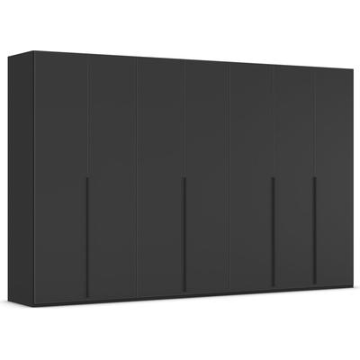 Kleiderschrank "Schrank Garderobe Ankleide Schlafzimmer Flur Serina", schwarz, schwarz mattglas, B:351cm H:223cm T:61cm, Holzwerkstoff, LEGER HOME BY LENA GERCKE, Schränke, in 6 Breiten (101 - 401 cm) mit Front Glas oder Dekor MADE IN GERMANY Image