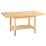 Shain Wood Top Workbench Wood in Brown | 30.25 H x 60 W x 24 D in | Wayfair W -6024L