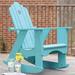 Uwharrie Chair Original Wood Rocking Adirondack Chair in Yellow | 45 H x 33 W x 38 D in | Wayfair 1012-073-Distressed