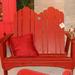 Uwharrie Outdoor Chair Original Wood Garden Bench Wood/Natural Hardwoods in Green | 44 H x 50 W x 36 D in | Wayfair 1051-020-Distressed